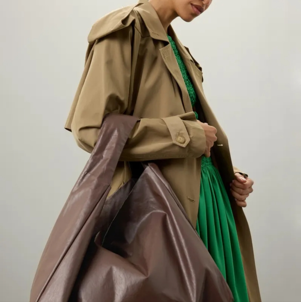 Kassl Editions Brown Faux Leather Hobo Bag - Picture 2 of 8
